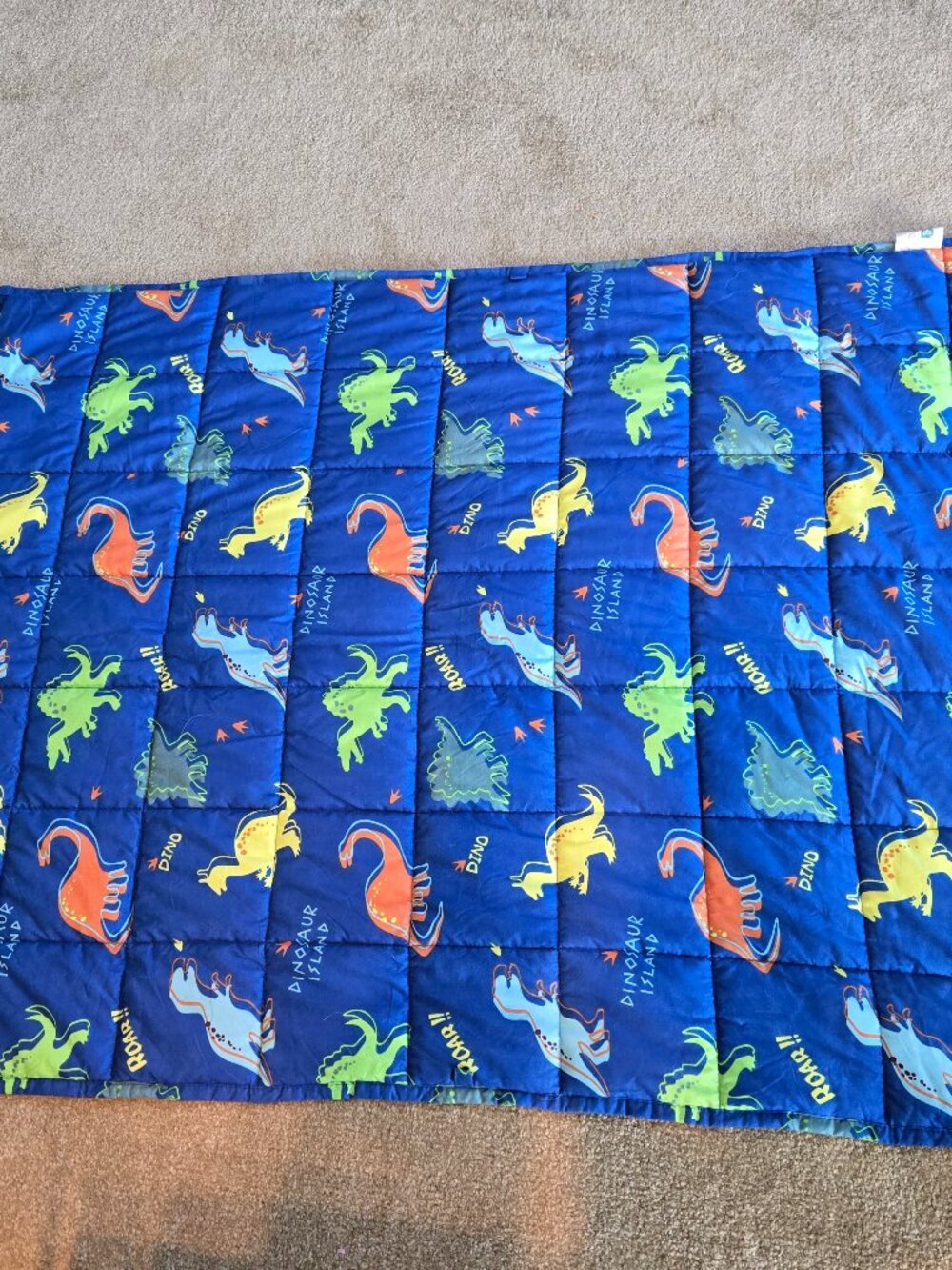 Kivik 3 lb Weighted Blanket 36x48 Dinosaur Island Kids Toddler Sensory Calming